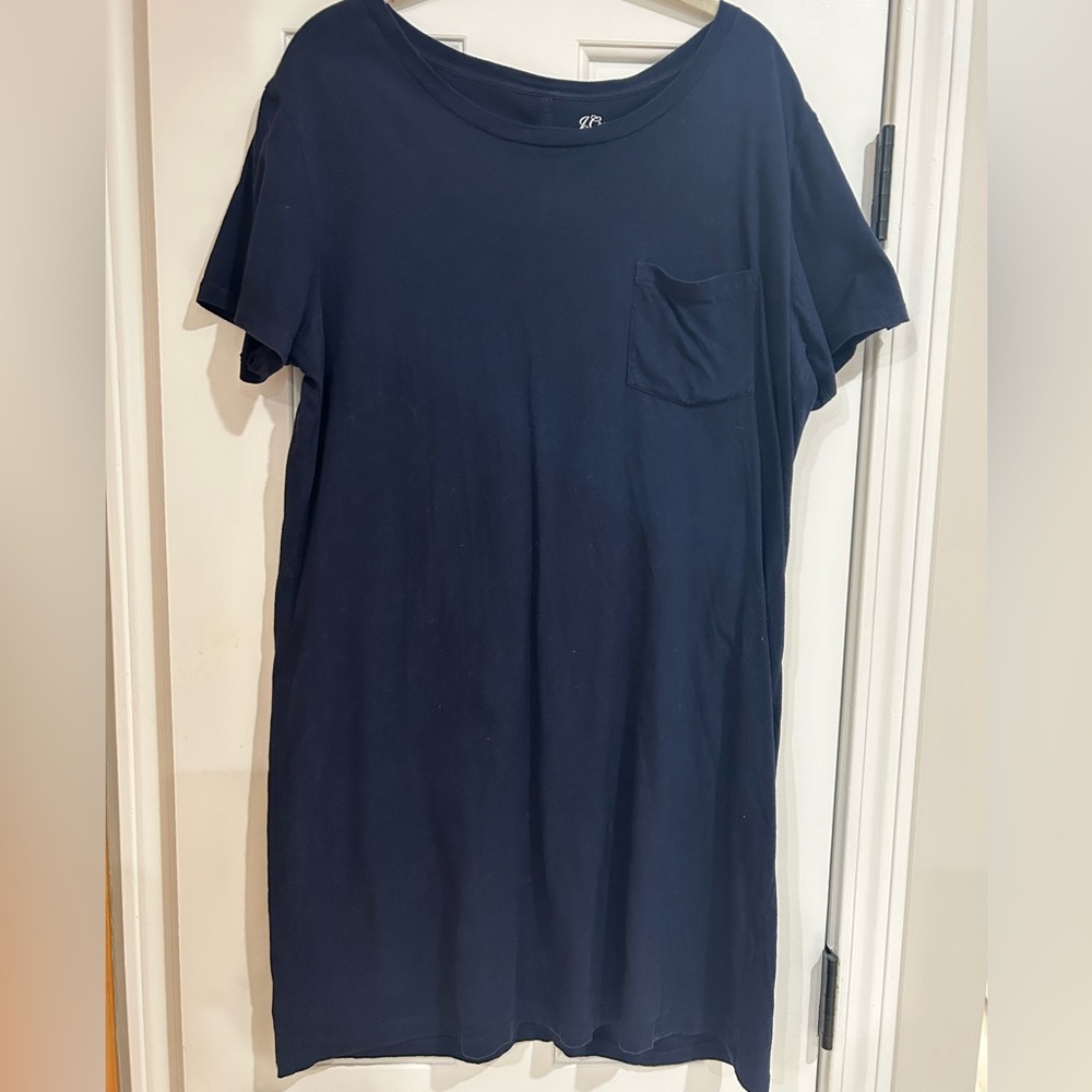 JCrew Navy T-Shirt Dress--Size L
